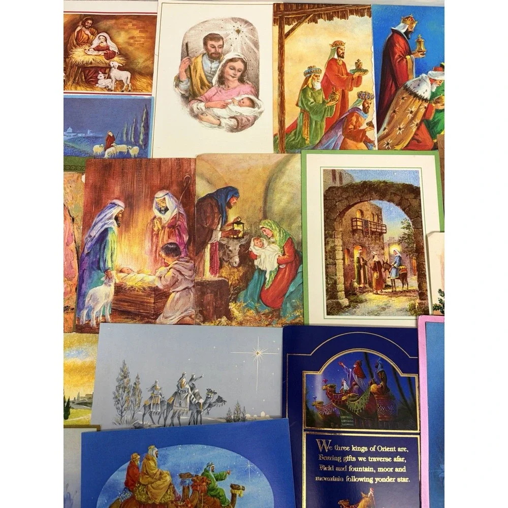 Vintage Christmas Cards Fronts ONLY for Scrapbooking Crafts Decoupage Lot of 50+